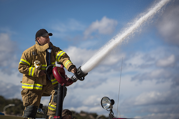 TVFD FireFighter with water canon (portraits)